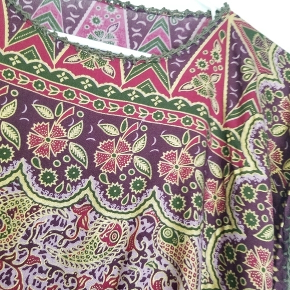 Handcrafted handkerchief ornate dress boho hippie festival Small/Medium crochet - Picture 4 of 10